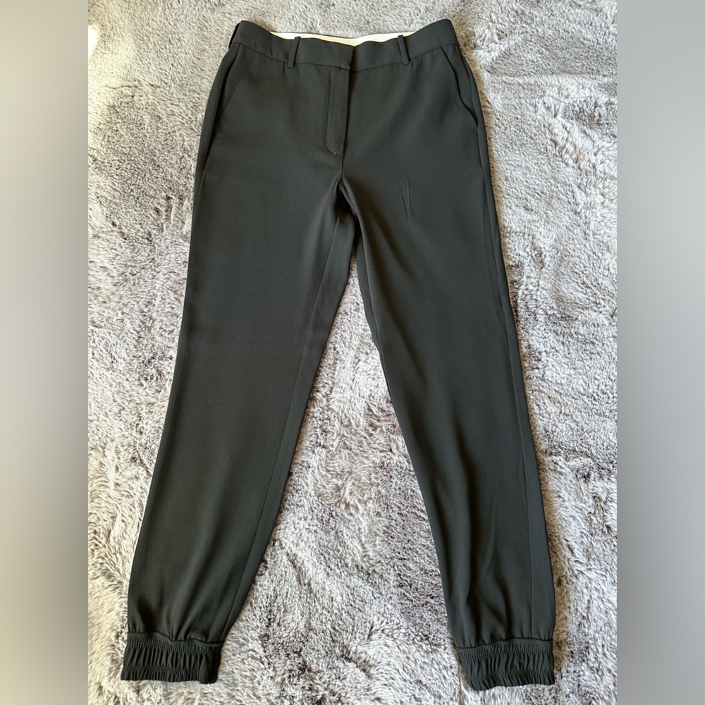 Aritzia Babaton Atelier Black Size 8 Trouser Elastic Cuff Work Pant Ankle jogger